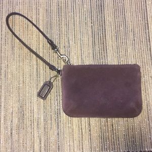Coach Purple Suede Wristlet